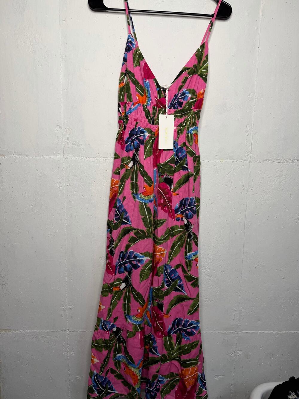NEW By the River Pink Tropical Floral Maxi Dress Size Medium
